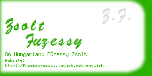 zsolt fuzessy business card